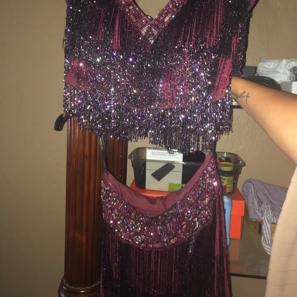 Short Sherri hill prom dress. Two piece - Picture 6 of 6